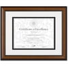 DAX Prestige Document Frame, Matted w/Cert, Walnut/Black, 11 x 14, 8 1/2 x 11