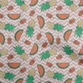 thumbnail image 1 of oneOone Silk Tabby Light Pink Fabric Tropical Fruits With Chevron Diy Clothing Quilting Fabric Print Fabric By Yard 42 Inch Wide, 1 of 4