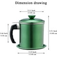 thumbnail image 4 of Bacon Grease Container With Strainer, 48 oz Metal Shining Red Stainless Steel Oil Container, Pot Fat Storage With Lid, Easy Grip Handle Suitable For Storing Frying Oil And Cooking Grease, 4 of 10