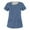 Blue, variant on Vitastitch Scrubs, Women's Solid Color Scrubs Short Sleeve Top with Double Pockets - Breathable Polyester Nursing Uniform, Colorfast & Wash-Resistant for Healthcare Blue L
