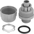 thumbnail image 3 of 3/8 in. NPT Straight Liquid Tight Conduit Connectors, Non-Metallic Waterproof Nylon Conduit Fittings (25 Pack), 3 of 6