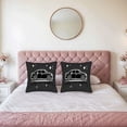 thumbnail image 2 of Set of 2 18x18in Throw Pillow Covers - Modern Black Cushion with White Car Outline Design Perfect for Couch Bed or Car Decor, 2 of 8