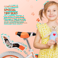 thumbnail image 3 of Titan Girl's Calico Kitty BMX Bike for Girls with Training Wheels 16 Inch Kids Toddler Bicycle with Utility Basket & Streamers, 3 of 6