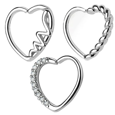 BodyJ4You - BodyJ4You 3PCS 16G (1.2mm) Daith Ear Piercing ...