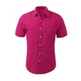 thumbnail image 3 of Lars Amadeus Men's Short Sleeves Polka Dots Button Down Shirt, 3 of 6