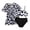 Black, variant on REDARER Girls 3-Piece Swimsuit Set: Cow Print Design, Tie-Waist Cover Up, Bikini Top Bottom – Summer Fashion Beach Bathing Swimwear,8-9 Years