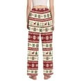 thumbnail image 3 of FORMRS Women's Pajama Pants with Pockets Soft Comfy Loungewear Sleep Bottom, Sizes S-2XL, Beige Christmas Tree Pattern, 3 of 8