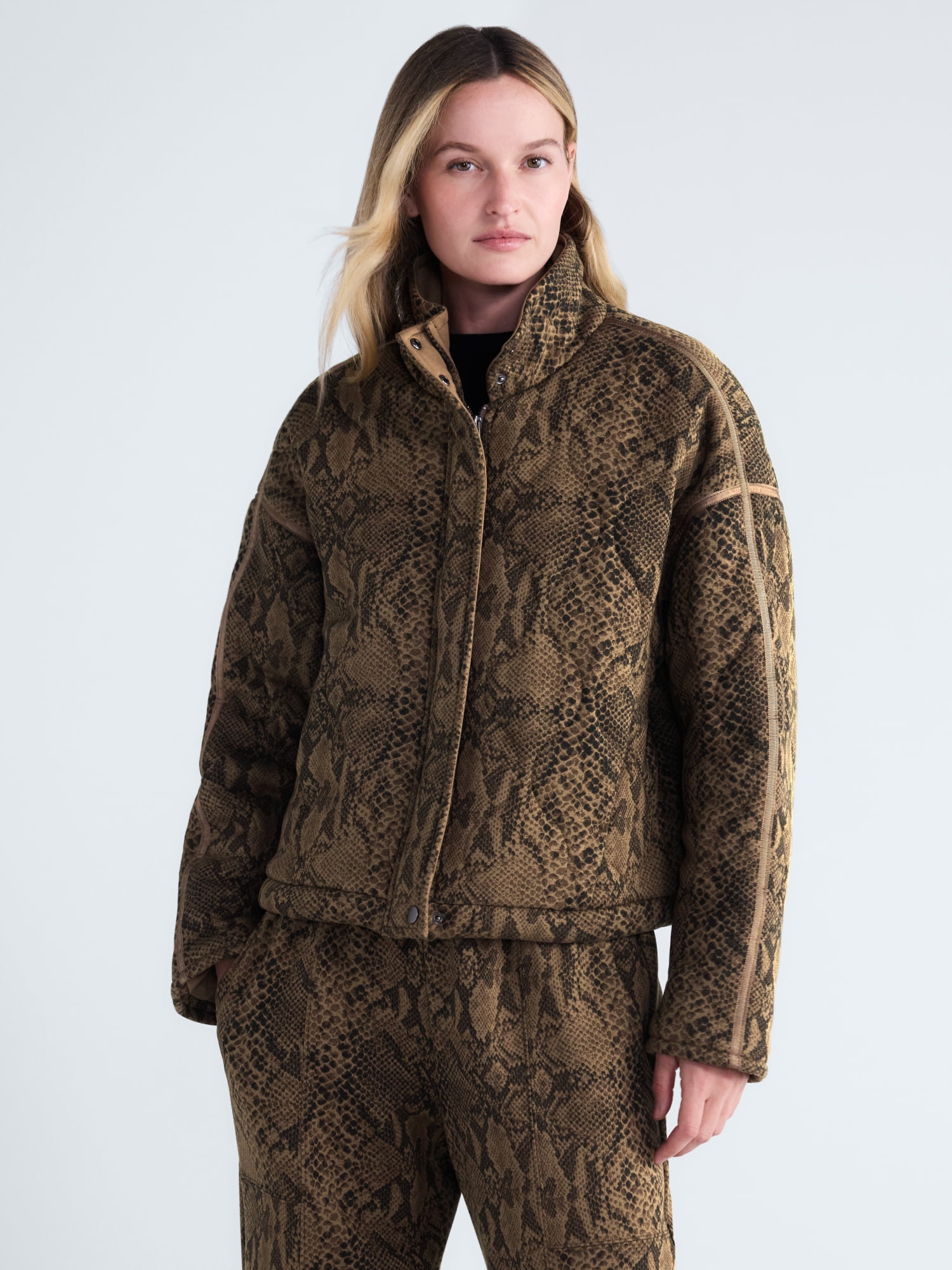 Scoop Women's and Women's Plus Scubaknit Quilted Jacket, Sizes XS-4X