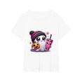 thumbnail image 1 of Halloween T-shirt Geist Kaffee Mütze Cartoon Halloween Scary Ghost T-Shirt, 1 of 6