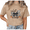 Brown, variant on I Put the BOO in Boujee Vintage Acid Wash Print T-Shirt with Bow Pumpkin Halloween Graphic