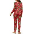 thumbnail image 5 of DISNIMO Tree Candy Printed Women's Pajama Sets Christmas 2 Piece Pj Lounge Sets Long Sleeve Top and Long Pants Set Soft Round Neck Loungewear Nightwear, S, 5 of 7