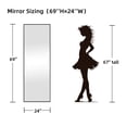 thumbnail image 5 of MAYEERTY 24" x 69" Black Modern Rectangle Full Length Floor Mirror, 5 of 6