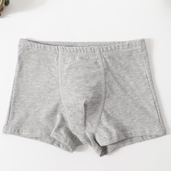 Frnrwgo Boys Boxer Briefs Solid Color Soft Cotton Breathable Tag-Free Comfort Everyday Underwear