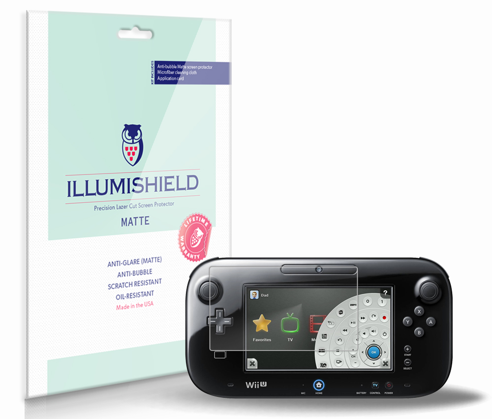 iLLumiShield AntiGlare Matte Screen Protector 3x for Nintendo Wii U