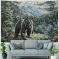 thumbnail image 4 of BCIIG  Bear Lodge Woven Tapestry Throw Blanket with Fringe Wall Hanging Art Handicrafts Jacquard Multipurpose Soft Travel Mat, 4 of 6
