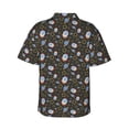 thumbnail image 3 of Daiia Cosmic Hawaiian Shirt for Men Gentle Cotton Regular Short Sleeve Casual-X-Large, 3 of 9