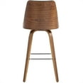 thumbnail image 6 of Home Square 26" Counter Stool in Brown Faux Leather and Walnut Wood - Set of 3, 6 of 9