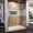 Brushed Nickel with Biscuit Base, variant on DreamLine Flex 36 in. D x 60 in. W x 74 3/4 in. H Semi-Frameless Shower Door in Brushed Nickel with Right Drain Biscuit Base Kit