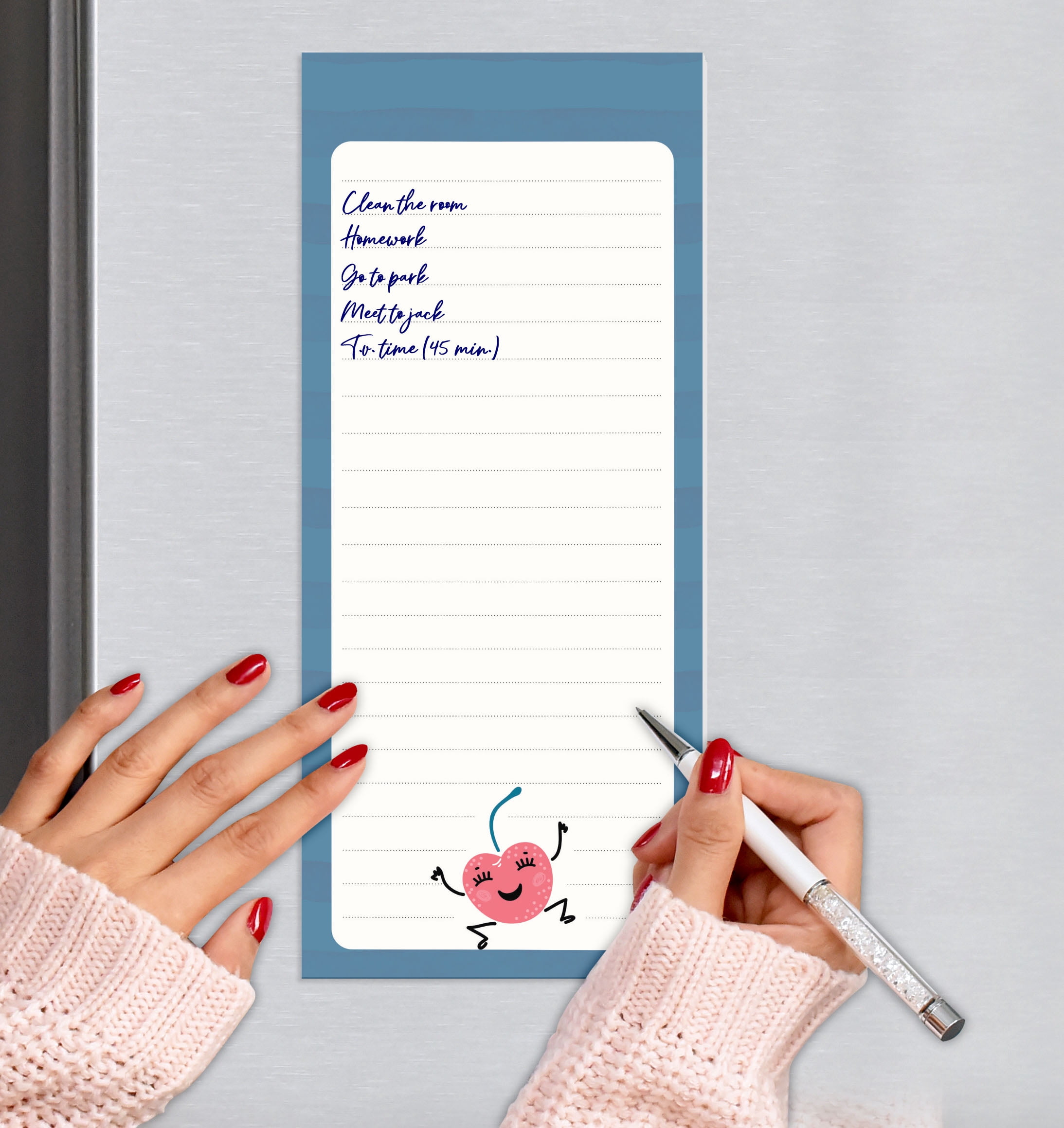 Inkdotpot Pack of 3 Magnetic Fridge To-Do List Notepads- Magnetic Memo Pads For Refrigerator-(50 Sheets Each)-FJ