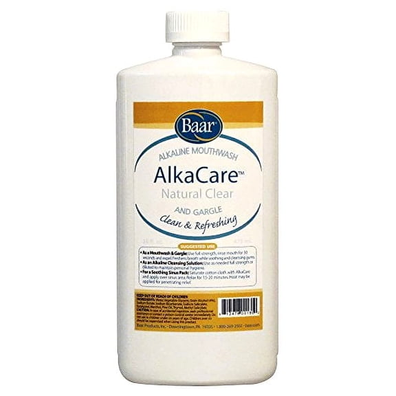 AlkaCare Natural Clear Mouthwash and Gargle 16OZ.