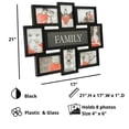 thumbnail image 4 of Pemberly Row Family 8 Opening Collage Frame 4x6Photos Black Plastic Contemporary, 4 of 5