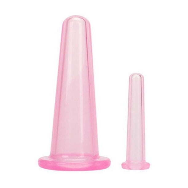 Ventosa Silicona para Masaje Brazos Cara Pierna Brazo Rosa 2 Uds.