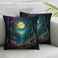 thumbnail image 3 of Autua Full Moon Graphic Decorative Cushion Throw Pillow Cover for Home Couch Living Room Bed Sofa - Short Plush Material, Invisible Zipper Design - Gift for Home Decor, 1PC 12x12in, 3 of 5