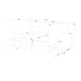 thumbnail image 2 of DEALTOPS L-Shaped Sectional Sofa Bed with Reversible Storage Chaise, Pull-Out Sleeper Couch for Living Room, Dark Blue, 2 of 8
