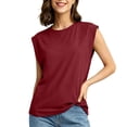 thumbnail image 5 of Axiiglly Plus Size Blouses for Women, Short Sleeves Solid Color Crew Neck Lightweight Summer Outdoor Tops, S-3XL, 5 of 10