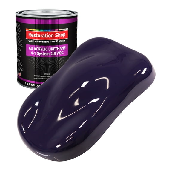 Restoration Shop Majestic Purple Acrylic Urethane Auto Paint - Gallon Paint Color Only, Single Stage High Gloss