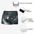 thumbnail image 3 of Sikiie Forest Black Ghost Warrior Print Men's Boxer Briefs, Elastic Waistband Boxer Briefs Leggings-Small, 3 of 5