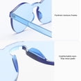 thumbnail image 2 of Wutalume Frameless Transparent Candy Color Sunglasses, Europe and America Style Couple Matching Glasses, UV Protection Lightweight Sun Glasses for Men and Women,Light blue, 2 of 4