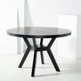 thumbnail image 2 of Safavieh  Couture Luis Round Wood Dining Table. Black 48 IN W x 48 IN D x 30 IN H Wood Finish, 2 of 5