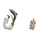 thumbnail image 5 of Escultura moderna abstracta de cerámica de un delfín y para oficina, sala de estar, chimenea, mesa de centro, decoración cristiana, 5 of 8