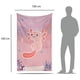 thumbnail image 5 of Cobija Manta Frazada Juana Gallo Ajolote con Fondo de Mar Rosa Ultra Suave, 5 of 5