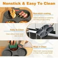 thumbnail image 5 of Non-stick Egg Frying Pan, 4 Holes Skillet With Handle, Multifunctional, Wooden Handle Medical Stone Omelet Non-stick Cookware frying pan, 5 of 6