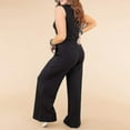 thumbnail image 4 of Sleeveless Solid-color Jumpsuit Washable High-stretch Fabric Clothes For Daily Work Party, 4 of 5