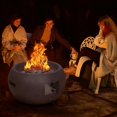thumbnail image 4 of Afterglow TerraFab 22" Round 40,000 Btu Propane Fire Pit for Outdoor Patio Garden Backyard Decking Décor, Weather Resistant Cover and Lava Rocks Included, CSA Certificated, Dark Grey, 4 of 8