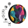 thumbnail image 4 of Naloa Vibrant Abstract Flow PVC Leather Spare Tire Wheel Cover Spare Tire Cover, for Car Truck SUV Camper Trailer Universal Fit(14-17in)-14 inch, 4 of 6