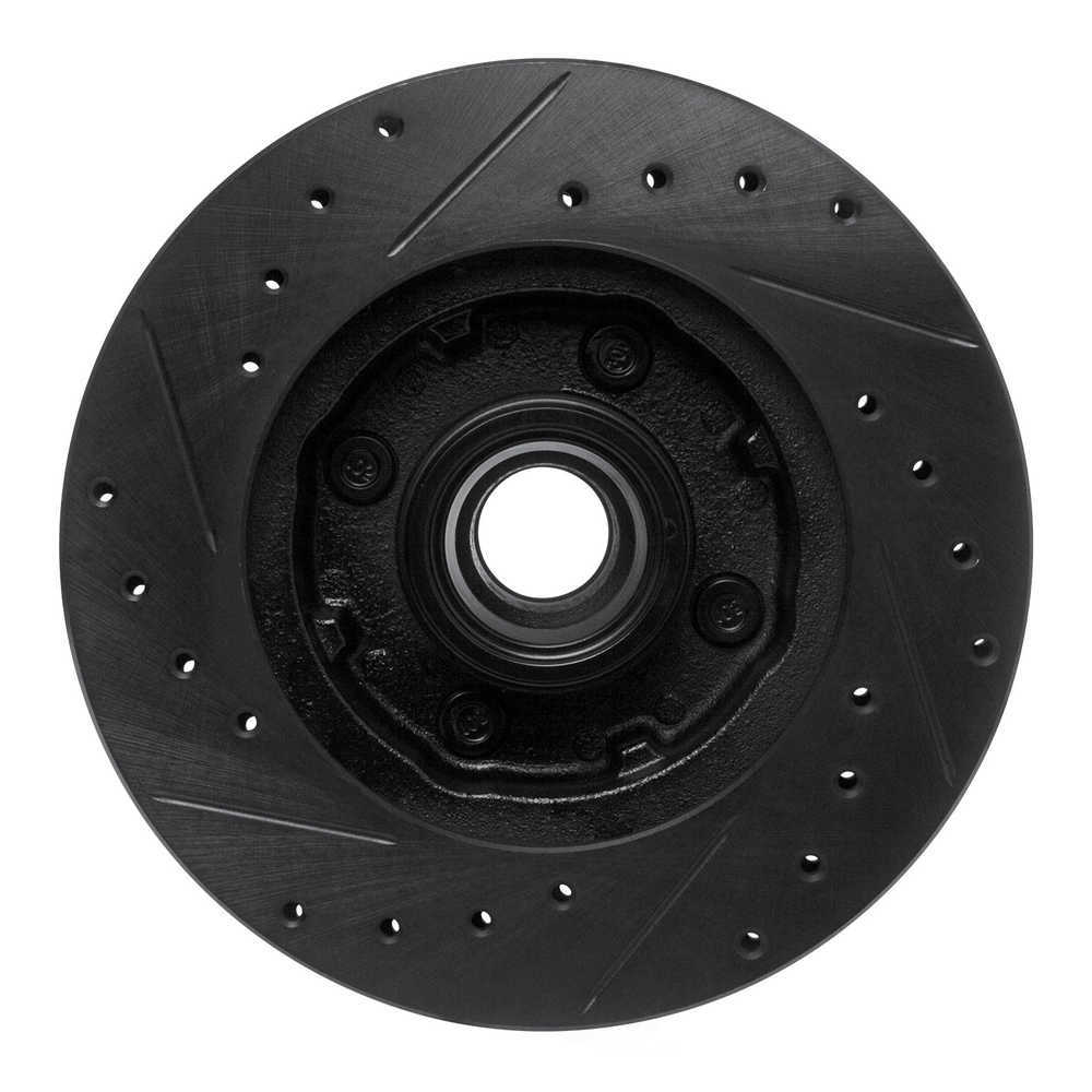 Dynamic Friction Company 633-54015R DFC Brake Rotor - Drilled And Slotted - Black