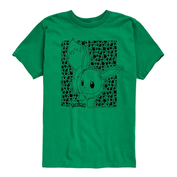 Pokémon - Eevee Pattern - Youth Short Sleeve Graphic T-Shirt