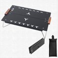 thumbnail image 1 of Mesa Plegable Individual para Exteriores, Mini Mesas de Picnic, Escritorio PortáTil de AleacióN de Aluminio para Acampar, Senderismo, 30X20,5 Cm, Negro, 1 of 5