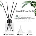 thumbnail image 2 of Agidea 4PCS Glass Diffuser Bottles, Refillable Square Shape With 20pcs Reeds Sticks, Black Caps & Funnel, 3.3" High 100ml 3.52 fl oz. Jars for Home Oil Fragrance Decoration, 2 of 6