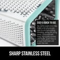 thumbnail image 5 of GORILLA GRIP Cheese Grater, BPA Free Stainless Steel Box Graters, Cheeses and Veggie Shredder, Mint, 5 of 10