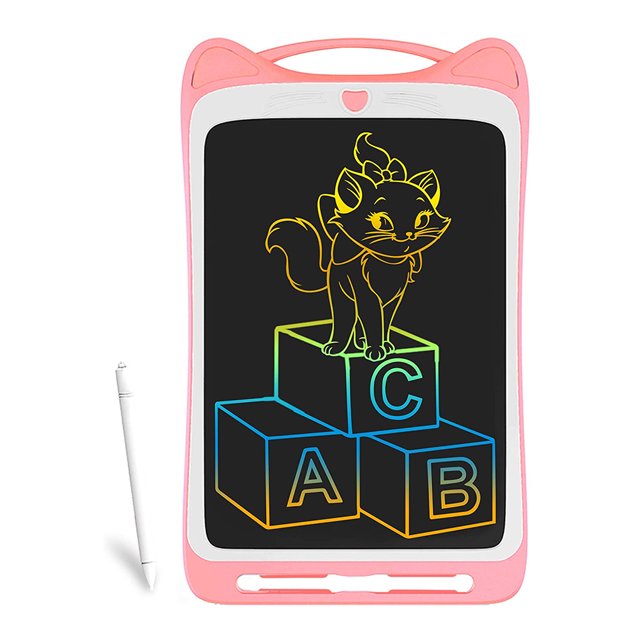 Bewildely Tableta de escritura LCD de 8,5/12 pulgadas, tablero de dibujo LCD para niños, almohadilla de pintura eléctrica para niños, tableta de dibujo Juguetes Educativos Rosa 12 pulgadas Bewildely FN000251-03B