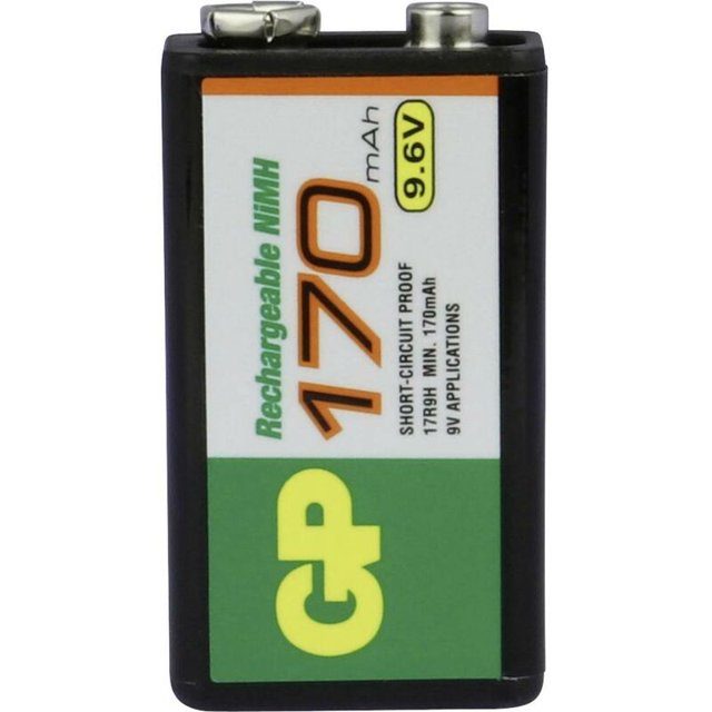 6LR61 Pila recargable 6LR61 (9V) NiMH 170 mAh 9,6 V 1 pza(s) Kuyhfg Sin marca
