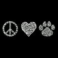 thumbnail image 2 of Women's Word Art T-Shirt - Peace Love Cats, 2 of 2