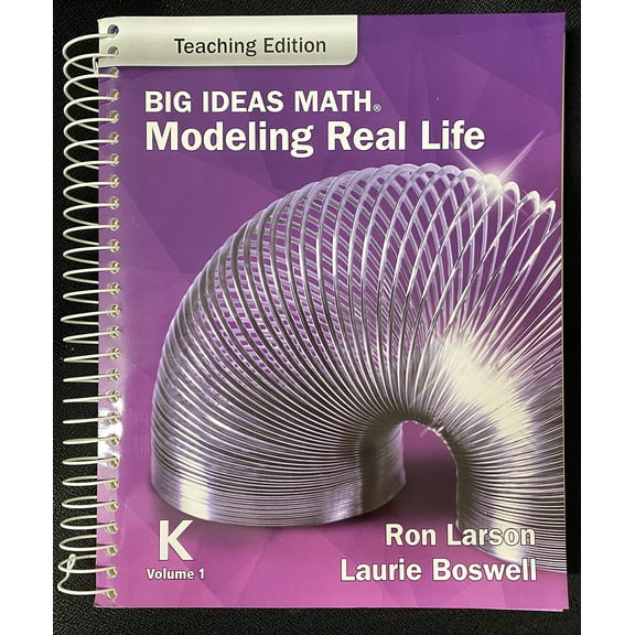 Big Ideas Math: Modeling Real Life (2022) - Grade K Teaching Edition Volume 1