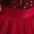 thumbnail image 6 of Coerni Sequin Flower Girl Dress Bridesmaid Flutter Sleeveless Princess Pageant Gown Prom Wedding Floor Length Dresses, 6 of 7