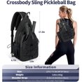 thumbnail image 2 of SIABC-Pickleball Bag Crossbody Sling Bag, Small Adjustable Pickle Ball Backpack with Hook & Water Bottle Holder for Paddle Rackets, 2 of 4